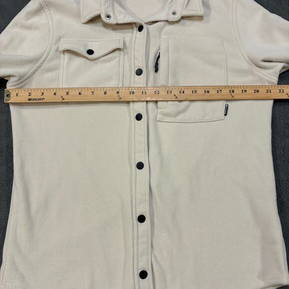 Whistler Off White Button Up Chest Pockets Fleece Shirt Jacket Women's Size 42 - Picture 5 of 9